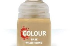 Wraithbone is a warm off-white Citadel Base paint that serves as the ideal undercoat for contrast paints and bone-toned color schemes. Its creamy tone makes it perfect as a base for Seraphon, undead, or light-armored models.
