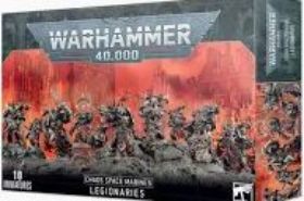 Legionaries are the corrupted backbone of Chaos Space Marine warbands, hardened warriors twisted by millennia of war and daemonic influence. This plastic kit builds 10 versatile infantry with a wide range of weapon and mutation options for Warhammer 40,000.