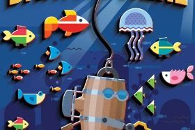 Bargain Basement Bathysphere is a delightfully chaotic push-your-luck game about diving into the deep ocean in a barely seaworthy vessel. Compete to collect the most treasure before your bathysphere floods in this light and laugh-filled game.