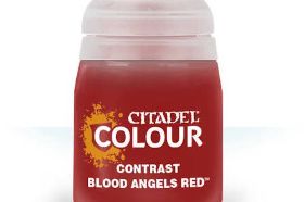 Blood Angels Red is a Citadel Contrast paint that flows into recesses and creates a rich, shaded red finish in a single coat over a light primer. Perfect for painting the iconic crimson armor of Blood Angels Space Marines quickly and effectively.