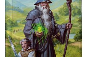 The Hobbit Play Booster displayed from a player's perspective on dark wood